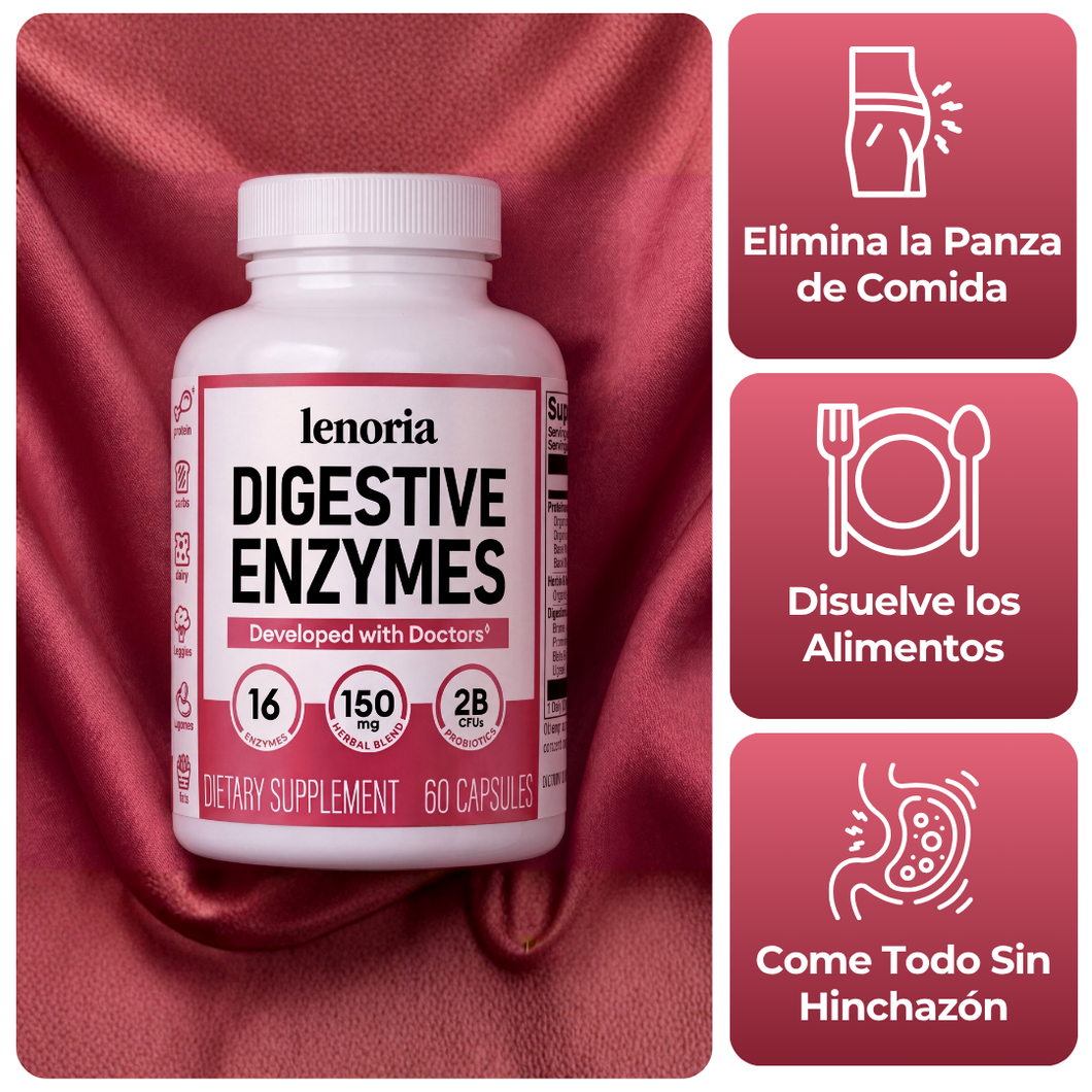 Lenoria Enzimas Digestivas - Paga 2 y lleva 3 🎁